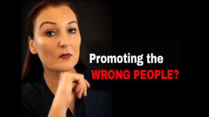 Thumbnail for an article about causes of mis-hires in leadership and specialist roles with the question “Do companies promote the wrong people?”