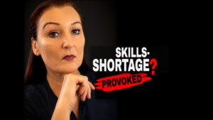 Skills shortage provoked? Thumbnail about Germany’s recruiting paradox and the loss of skilled workers.